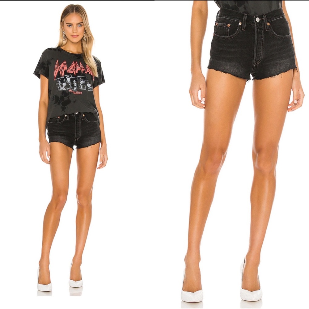 NWT LEVI'S 501 Micro Shorts Teeny Weeny Black 29